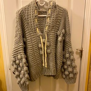 Grey Hand Knit POL sweater